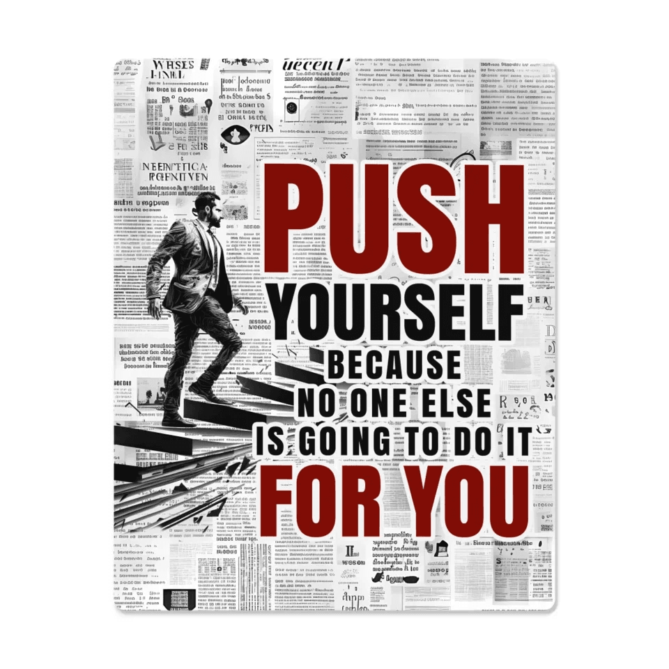 Wall Decor - Push Yourself - Motivational Quotes - Eshaarya