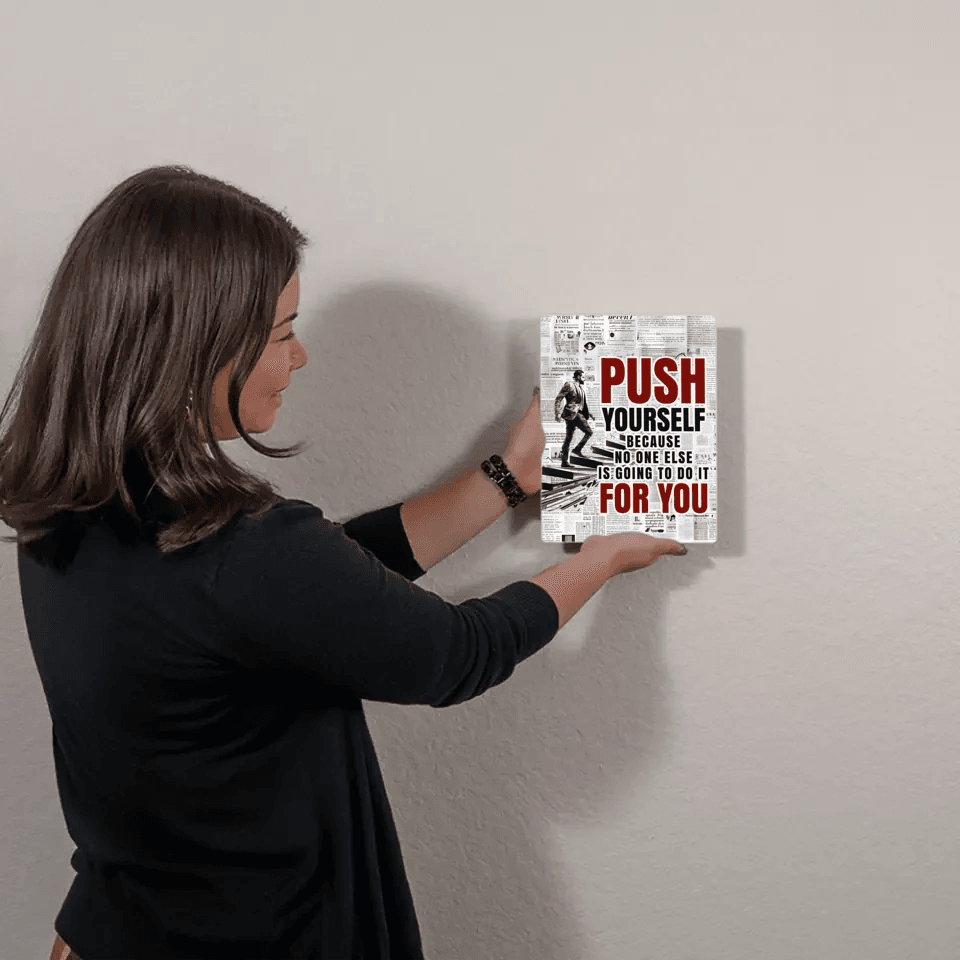 Wall Decor - Push Yourself - Motivational Quotes - Eshaarya