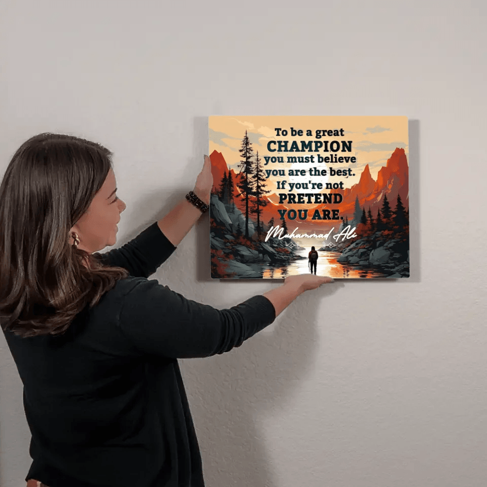 Wall Decor - Motivational Quote - To be a great champion - Eshaarya