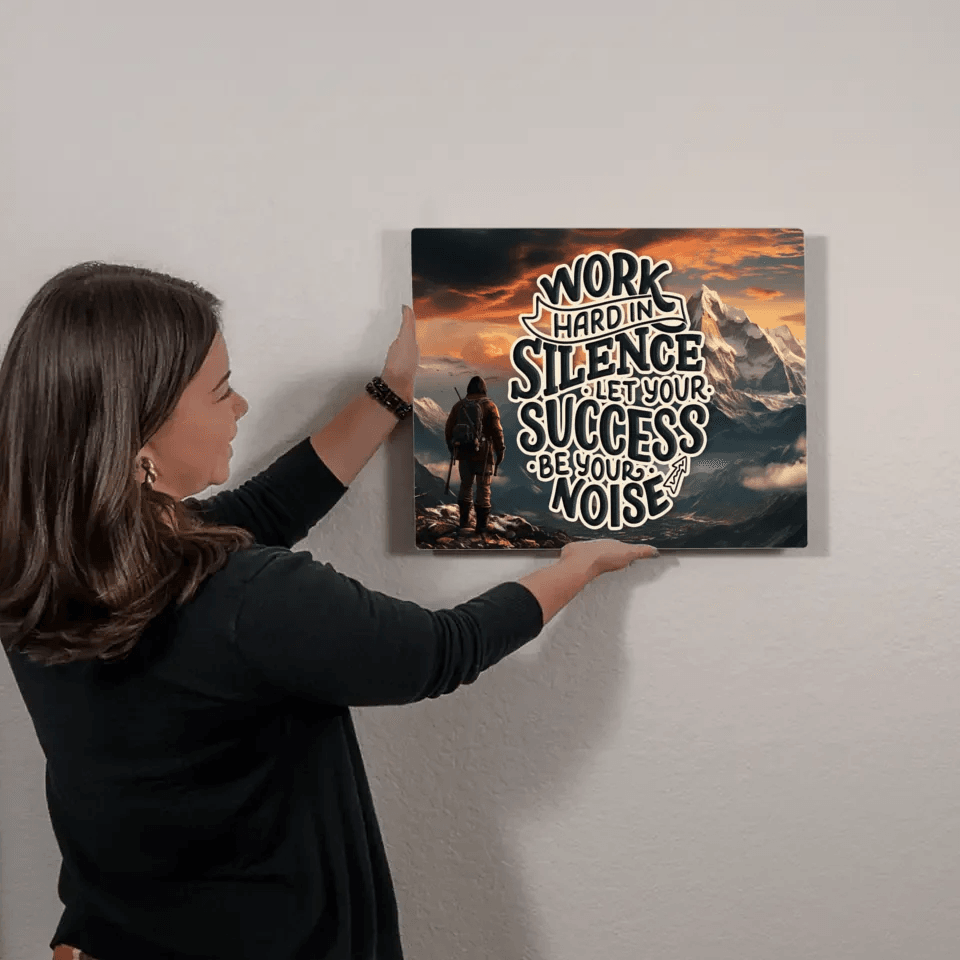 Wall Decor - Work Hard in Silence - Art That Motivates You - Eshaarya