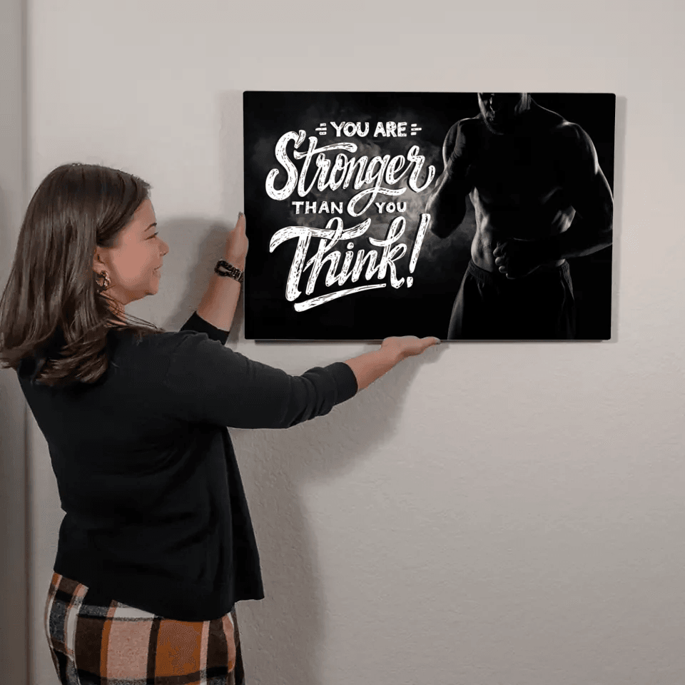 Wall Decor - Motivational Quote - You Are Stronger Than You Think - Eshaarya