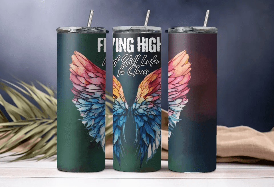 Flying High Tumbler 20 Oz Stylish Tumbler, Perfect Gift for Her, Women's Day Gift, Girl Power, Birthday Gift, Unique Gift - Eshaarya