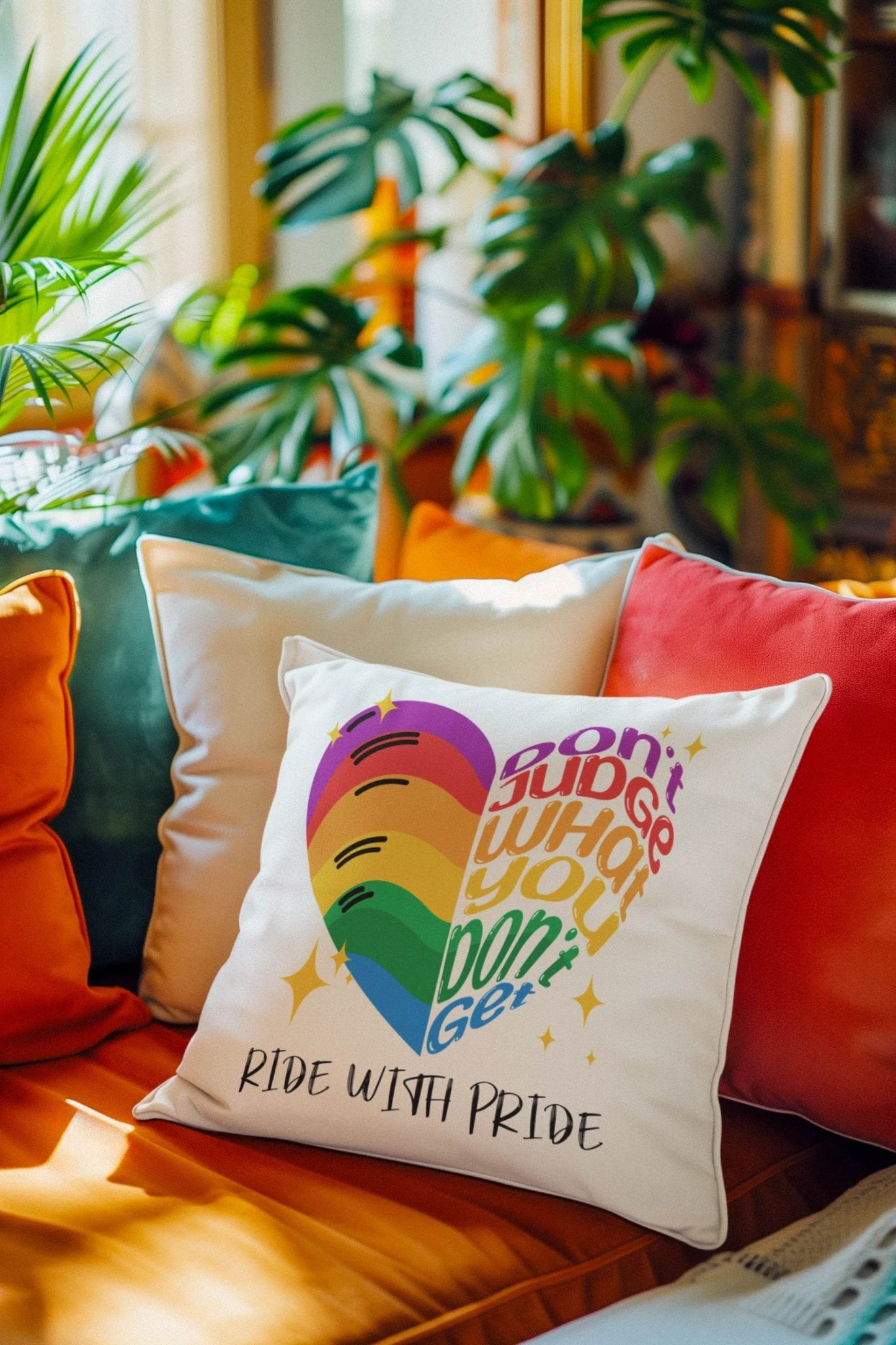 Love & Pride: All-Over Print Throw Pillow | Gift for Boyfriend | Gift For Girlfriend - Eshaarya