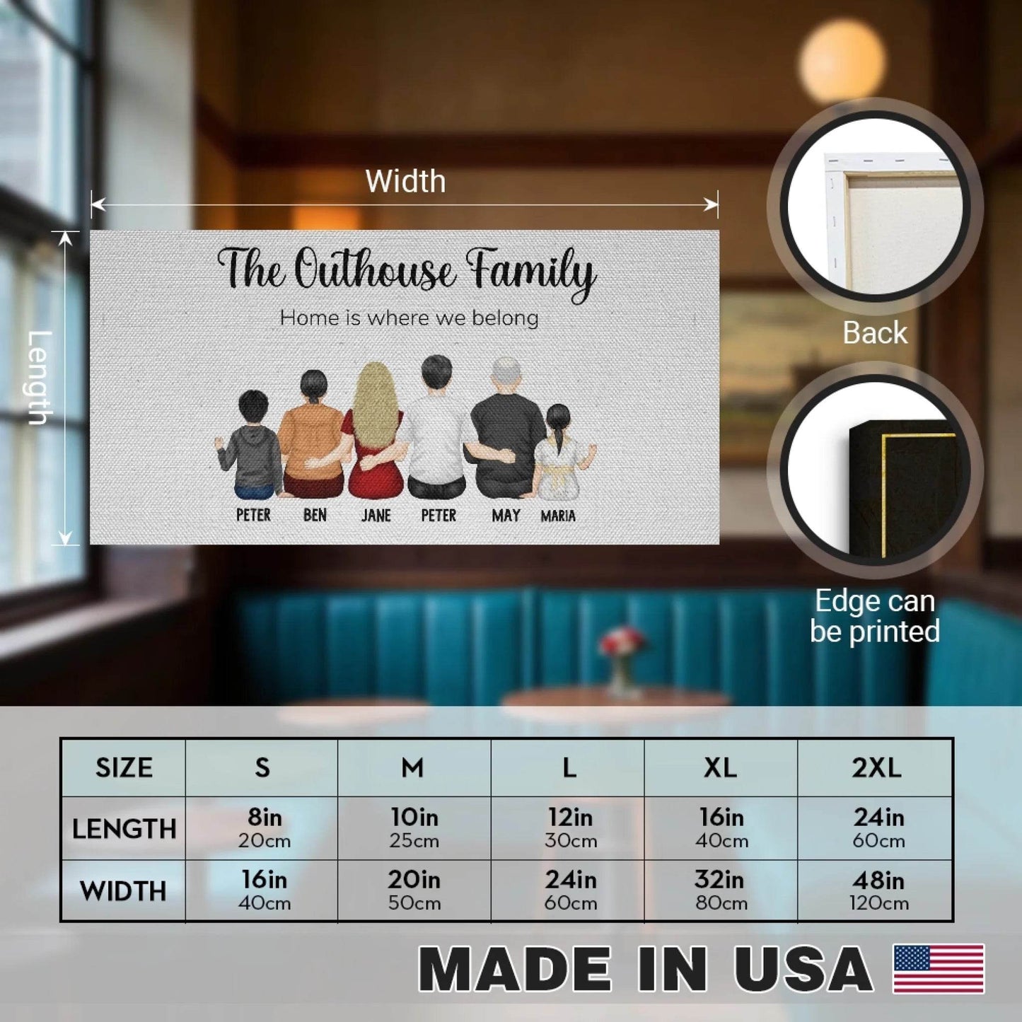 Personalized Family Framed Canvas – Perfect Gift for Families | Gift for Mom | Gift for Dad | Gift for Grandparents - Eshaarya