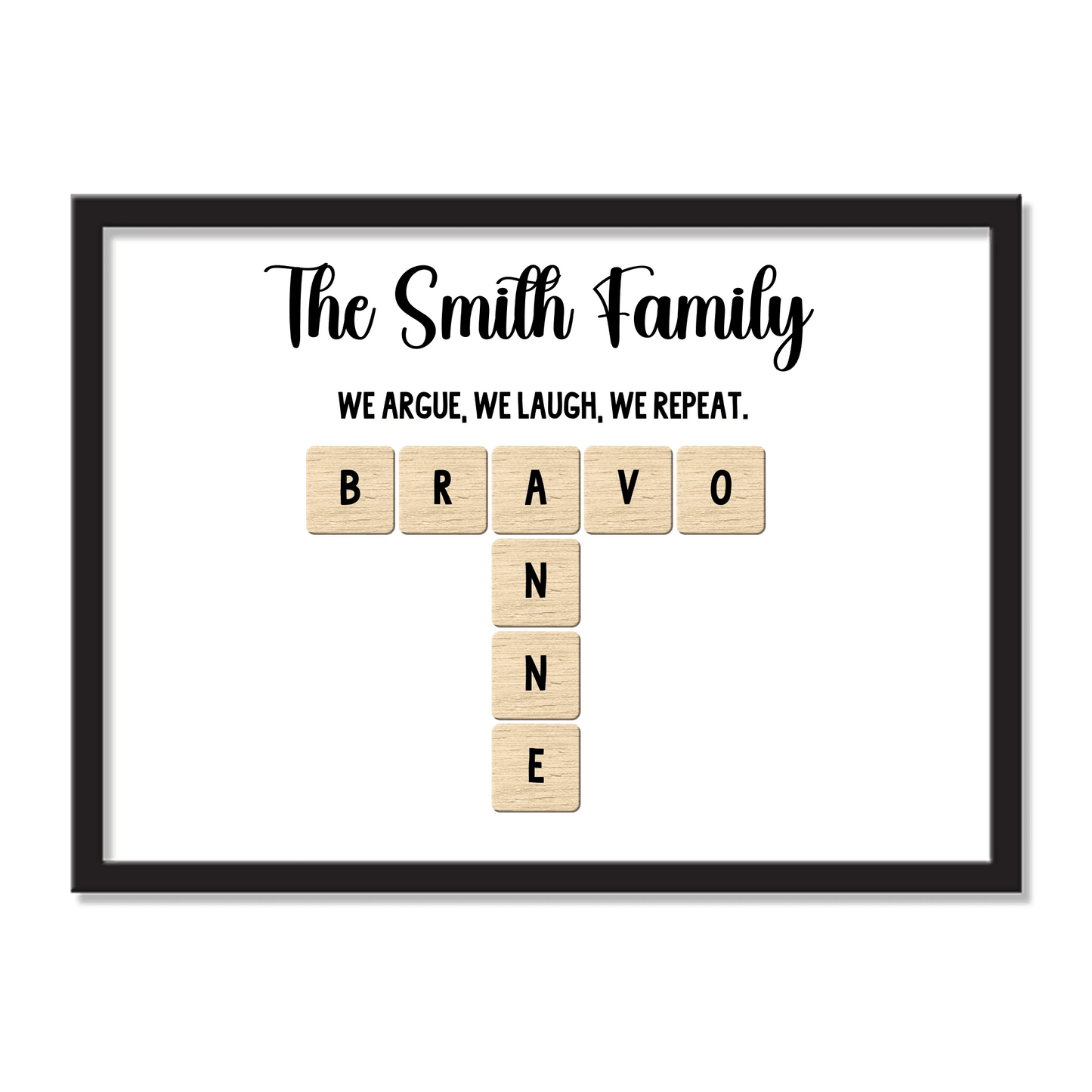 Unique Family Gift – Custom Puzzle Frame with Names & Humorous Tagline - Eshaarya