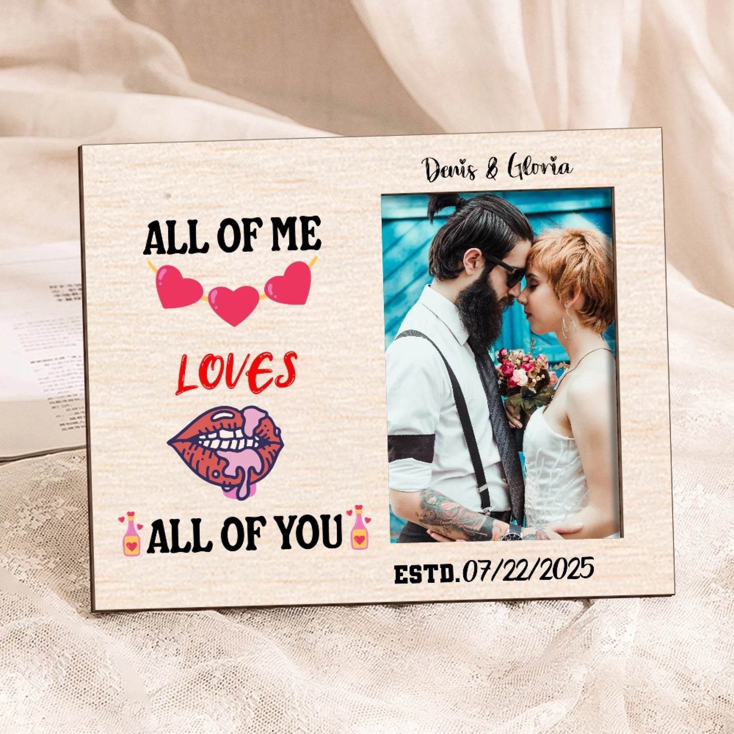 Couple Photo Frame Tabletop | Gift for Boyfriend | Gift for Girlfriend | Valentines's Day Gift | Anniversary Gift | Birthday Gift - Eshaarya