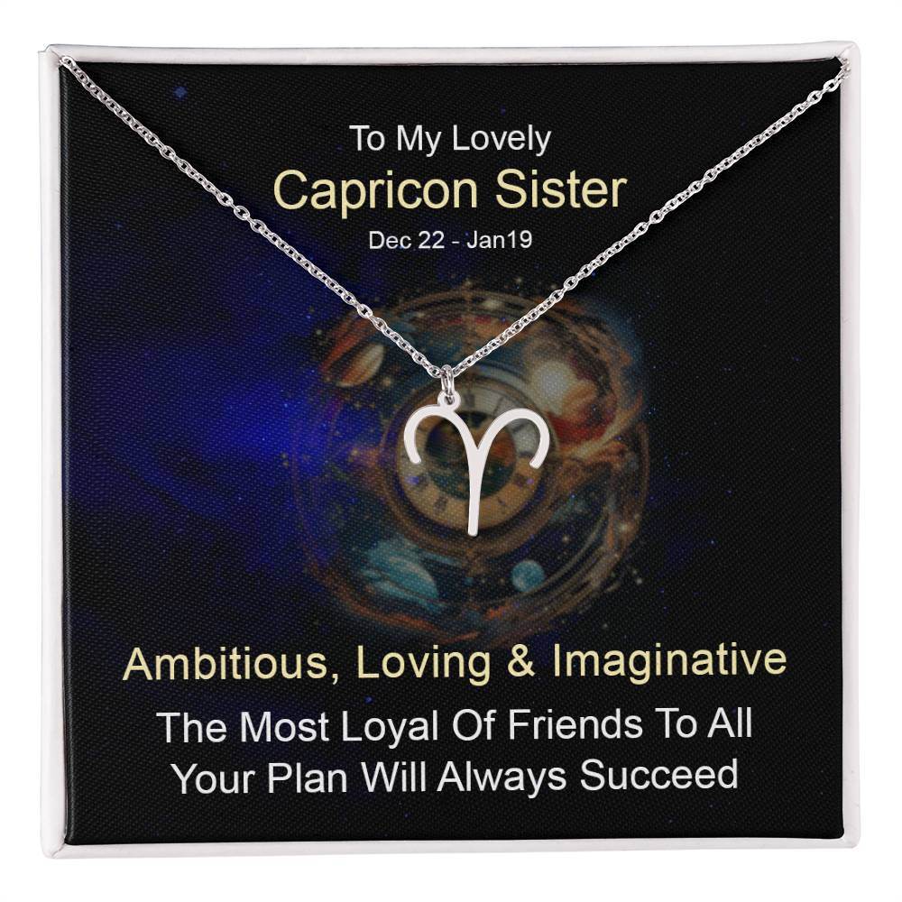 Horoscope Zodiac Sign Gold Plated or Stainless Steel Finish Pendant Necklace Jewelry for Sister- Women Gifts - Eshaarya