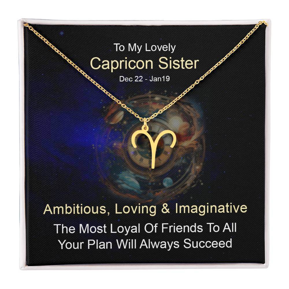 Horoscope Zodiac Sign Gold Plated or Stainless Steel Finish Pendant Necklace Jewelry for Sister- Women Gifts - Eshaarya