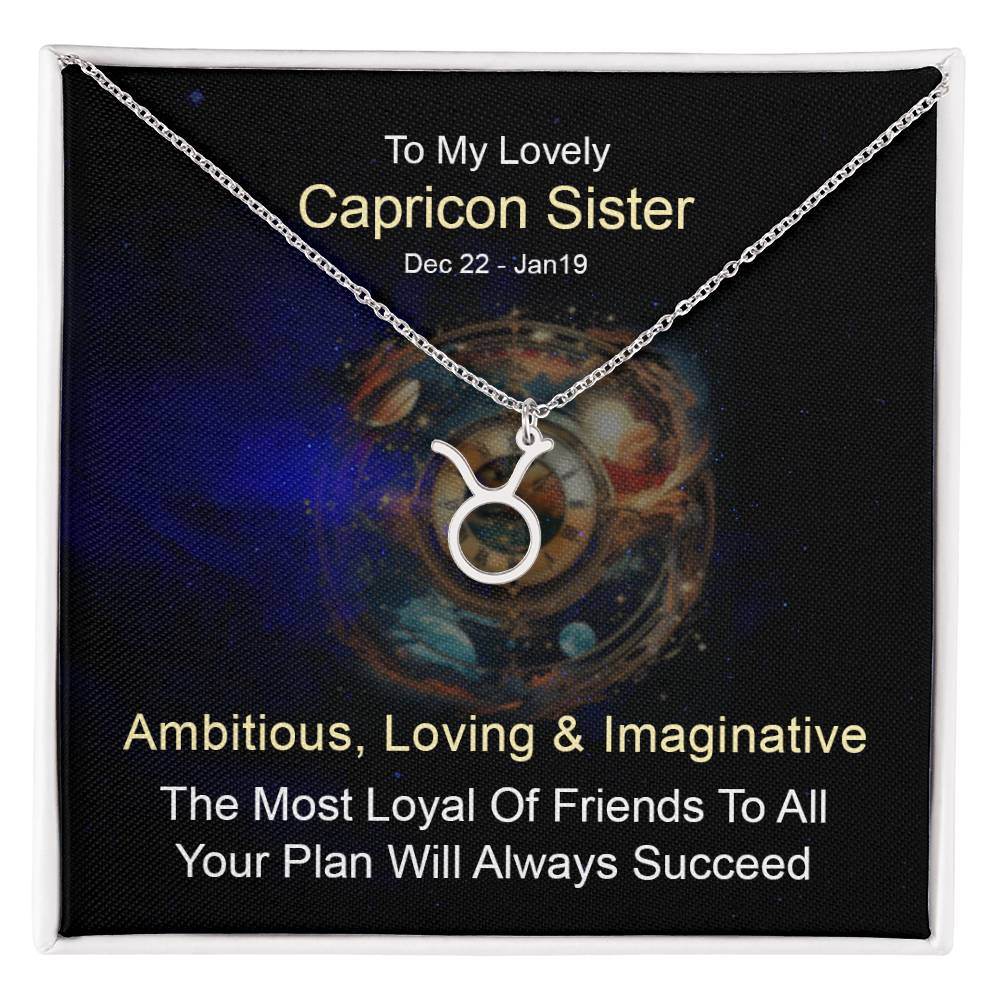 Horoscope Zodiac Sign Gold Plated or Stainless Steel Finish Pendant Necklace Jewelry for Sister- Women Gifts - Eshaarya