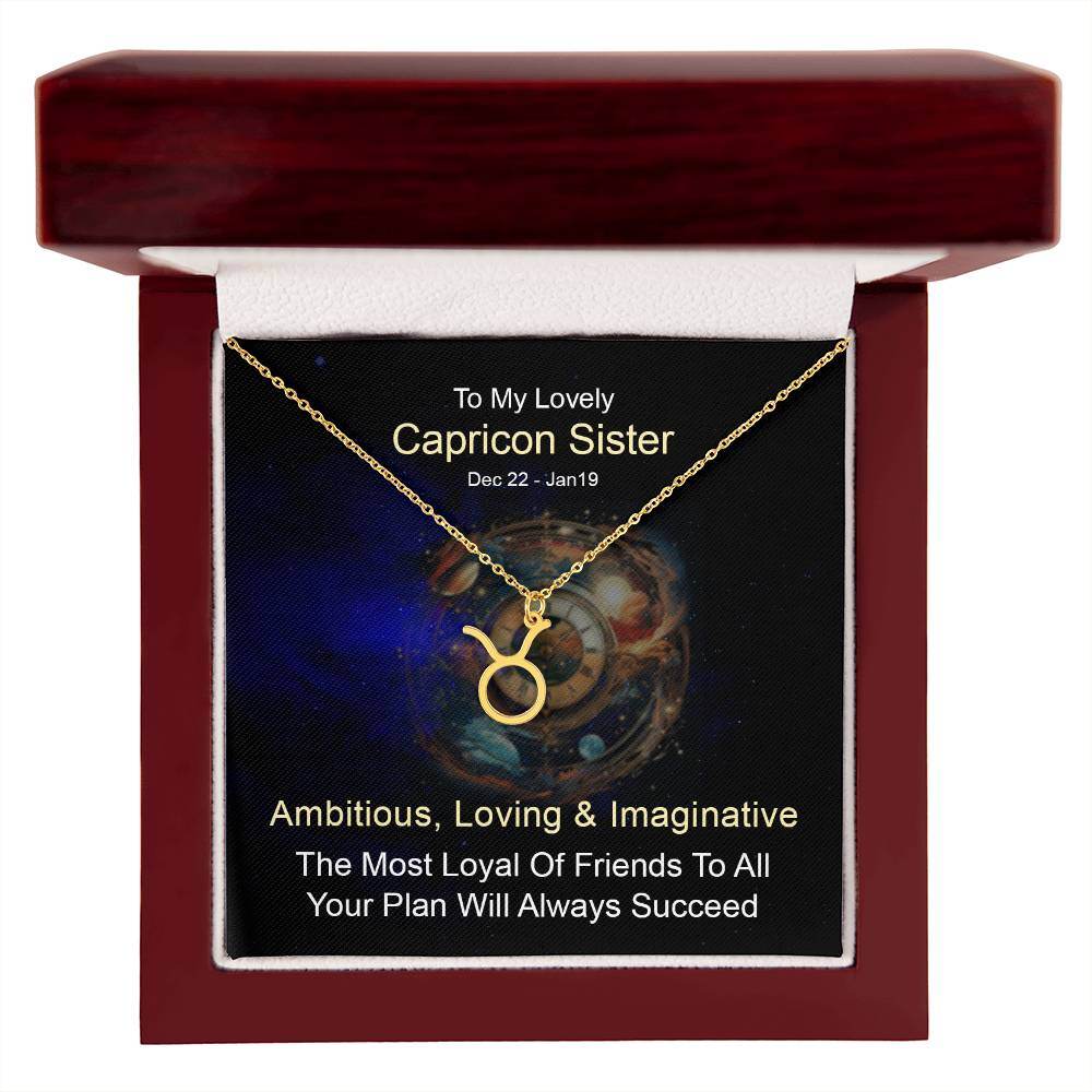 Horoscope Zodiac Sign Gold Plated or Stainless Steel Finish Pendant Necklace Jewelry for Sister- Women Gifts - Eshaarya