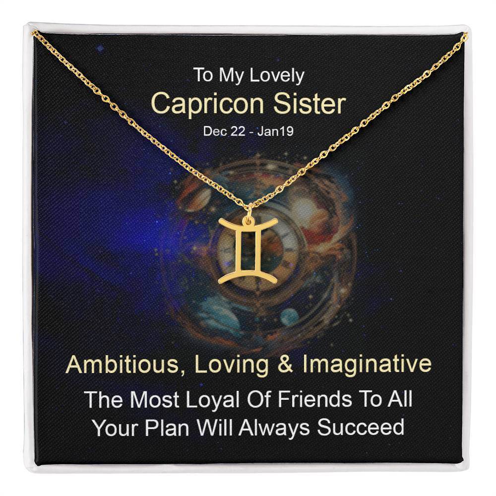 Horoscope Zodiac Sign Gold Plated or Stainless Steel Finish Pendant Necklace Jewelry for Sister- Women Gifts - Eshaarya