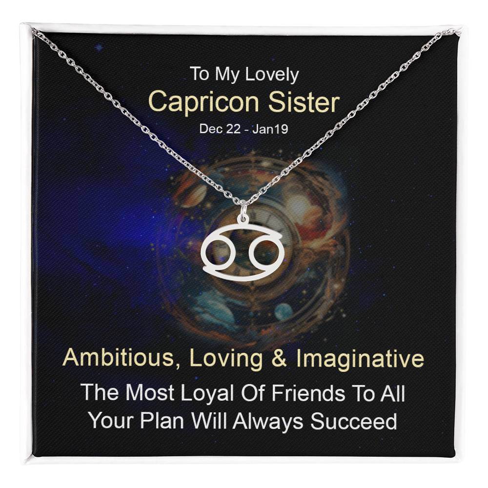Horoscope Zodiac Sign Gold Plated or Stainless Steel Finish Pendant Necklace Jewelry for Sister- Women Gifts - Eshaarya