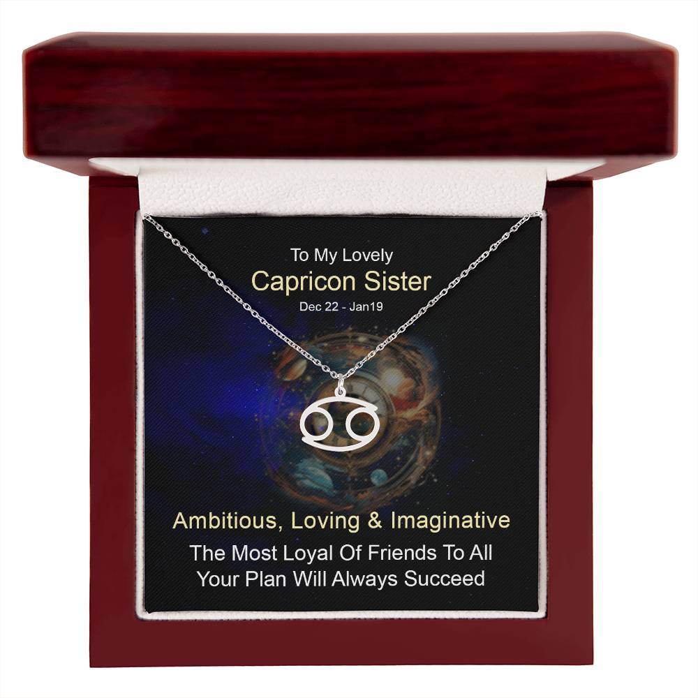 Horoscope Zodiac Sign Gold Plated or Stainless Steel Finish Pendant Necklace Jewelry for Sister- Women Gifts - Eshaarya