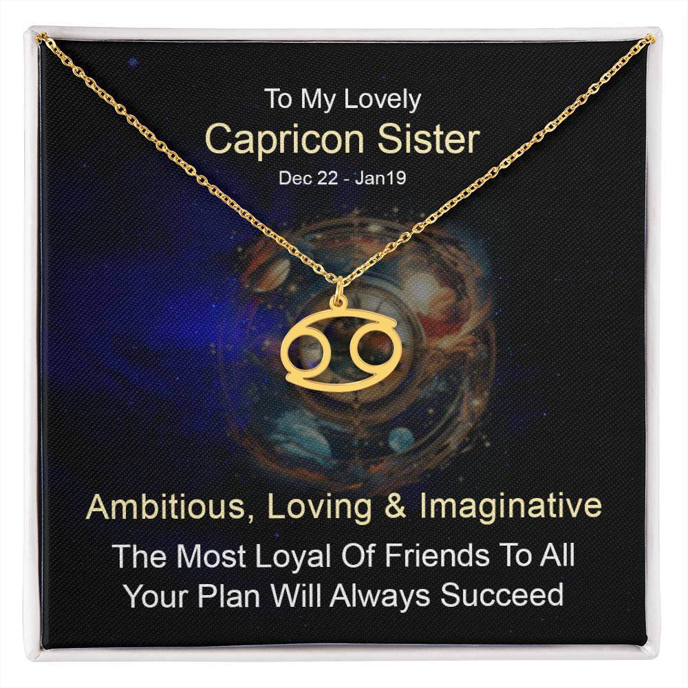 Horoscope Zodiac Sign Gold Plated or Stainless Steel Finish Pendant Necklace Jewelry for Sister- Women Gifts - Eshaarya