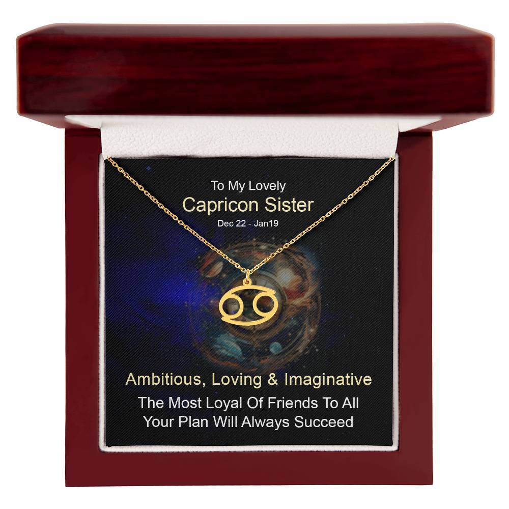 Horoscope Zodiac Sign Gold Plated or Stainless Steel Finish Pendant Necklace Jewelry for Sister- Women Gifts - Eshaarya