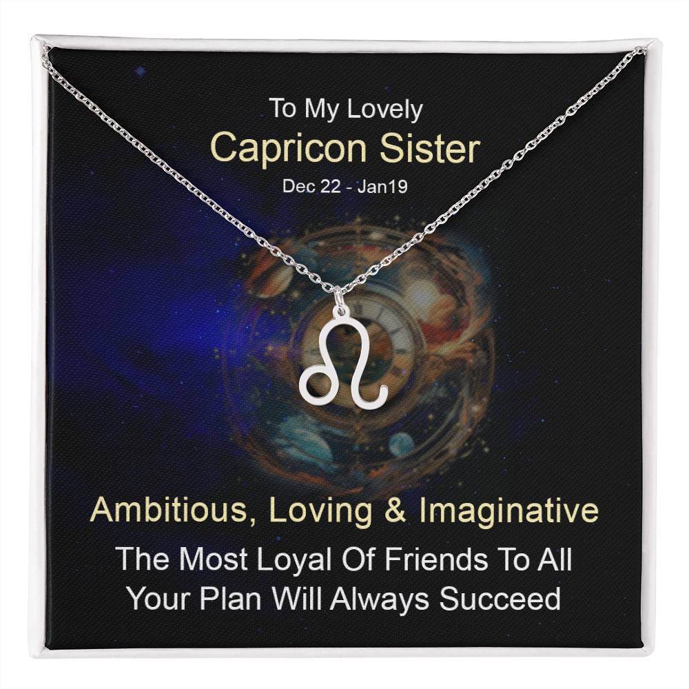 Horoscope Zodiac Sign Gold Plated or Stainless Steel Finish Pendant Necklace Jewelry for Sister- Women Gifts - Eshaarya