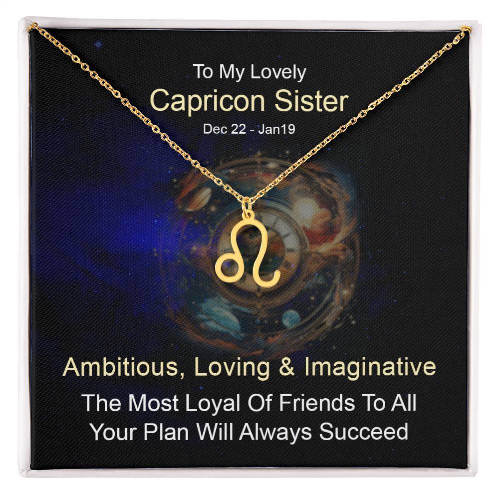 Horoscope Zodiac Sign Gold Plated or Stainless Steel Finish Pendant Necklace Jewelry for Sister- Women Gifts - Eshaarya