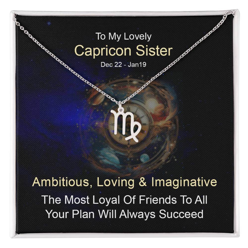 Horoscope Zodiac Sign Gold Plated or Stainless Steel Finish Pendant Necklace Jewelry for Sister- Women Gifts - Eshaarya