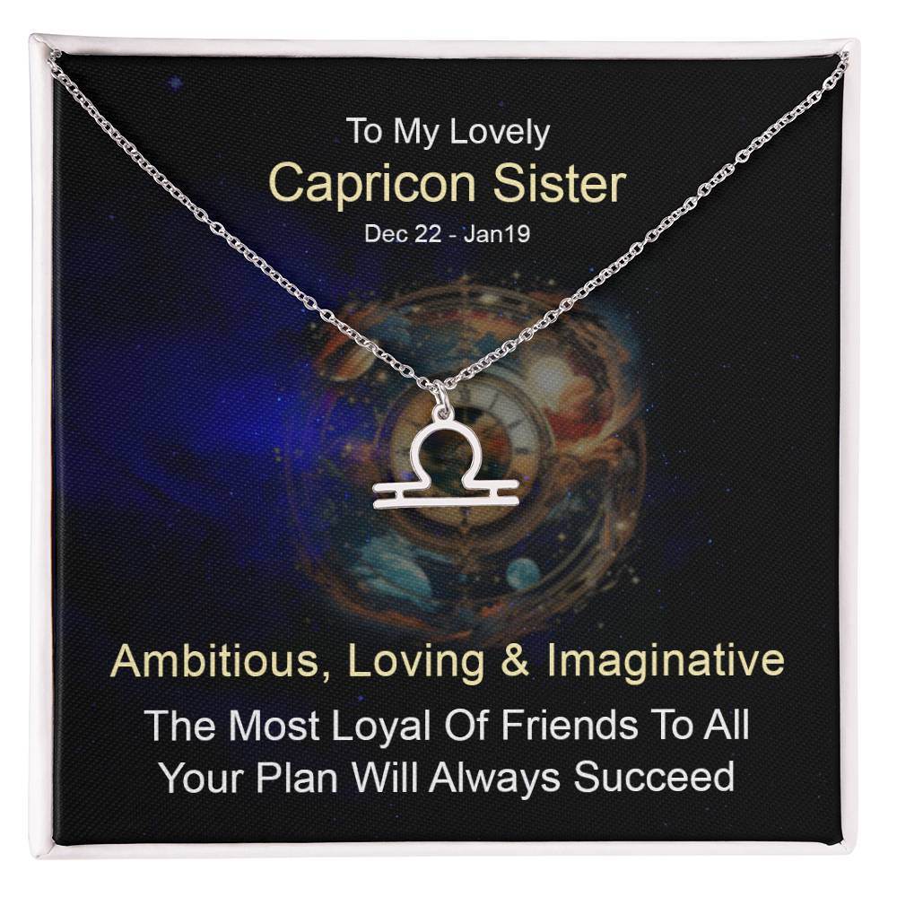 Horoscope Zodiac Sign Gold Plated or Stainless Steel Finish Pendant Necklace Jewelry for Sister- Women Gifts - Eshaarya