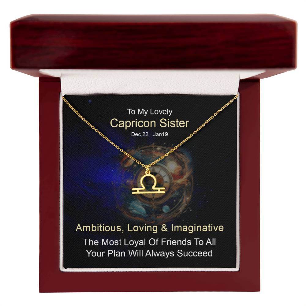 Horoscope Zodiac Sign Gold Plated or Stainless Steel Finish Pendant Necklace Jewelry for Sister- Women Gifts - Eshaarya