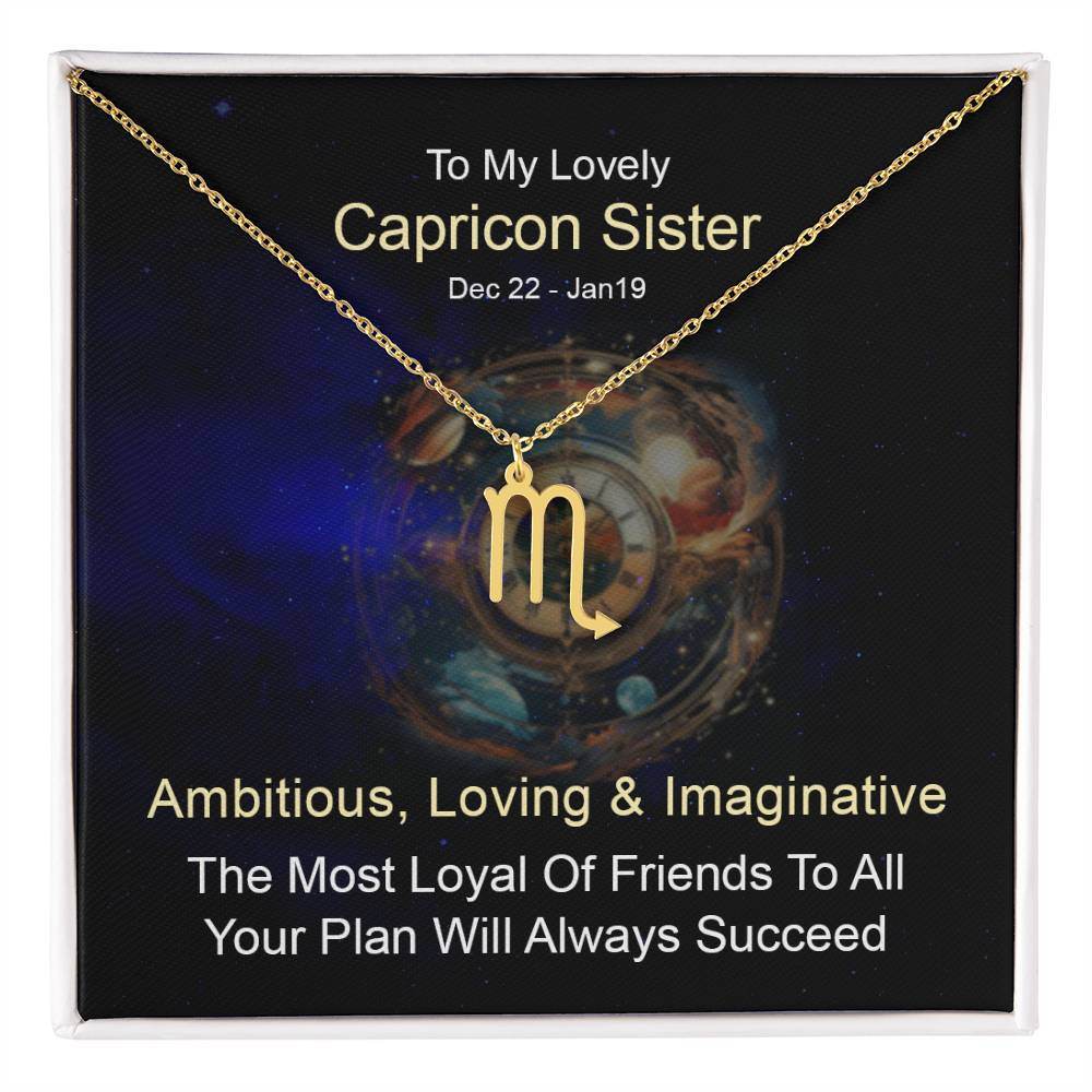 Horoscope Zodiac Sign Gold Plated or Stainless Steel Finish Pendant Necklace Jewelry for Sister- Women Gifts - Eshaarya