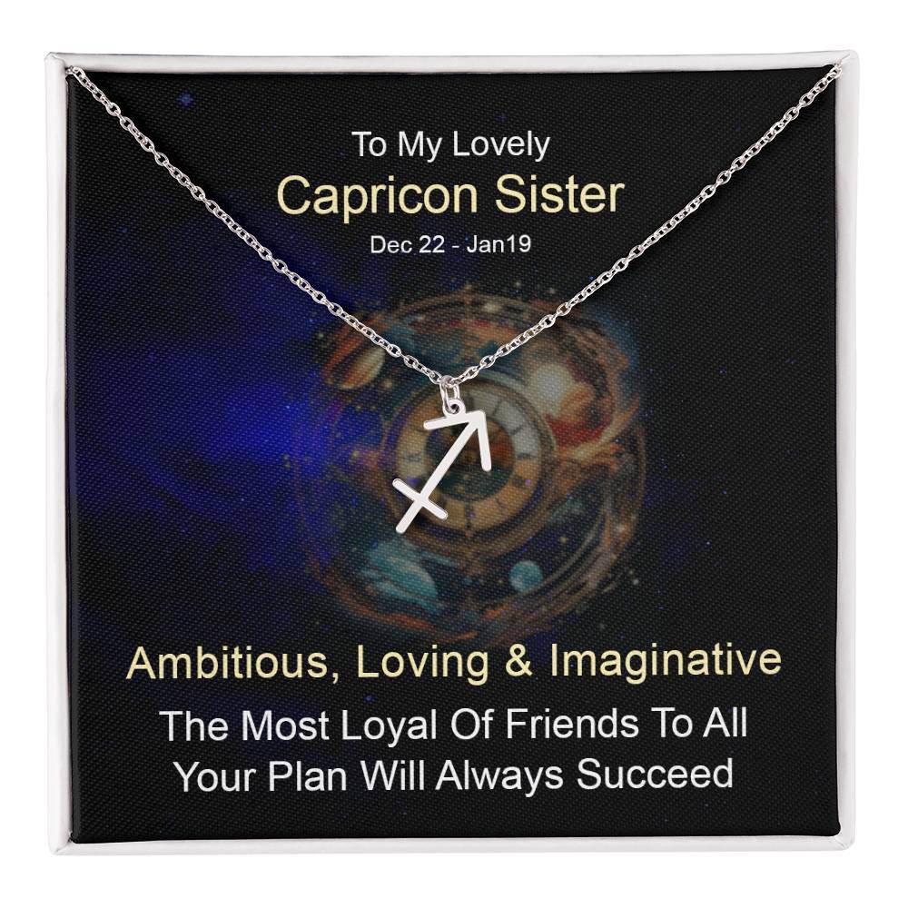 Horoscope Zodiac Sign Gold Plated or Stainless Steel Finish Pendant Necklace Jewelry for Sister- Women Gifts - Eshaarya