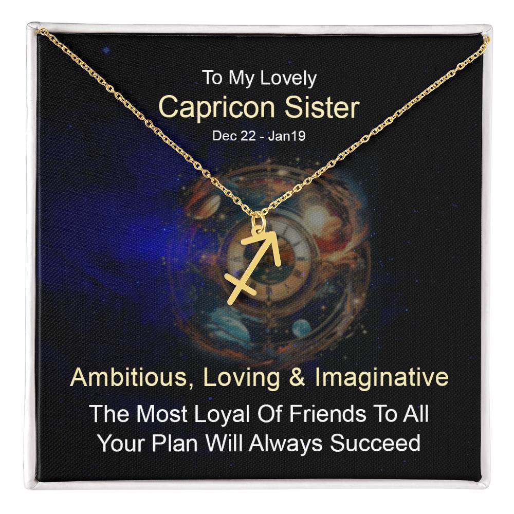 Horoscope Zodiac Sign Gold Plated or Stainless Steel Finish Pendant Necklace Jewelry for Sister- Women Gifts - Eshaarya