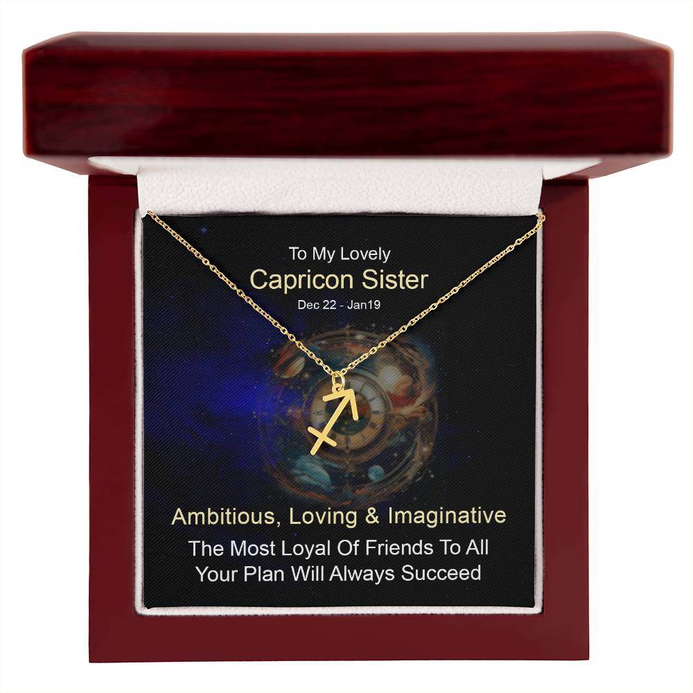 Horoscope Zodiac Sign Gold Plated or Stainless Steel Finish Pendant Necklace Jewelry for Sister- Women Gifts - Eshaarya