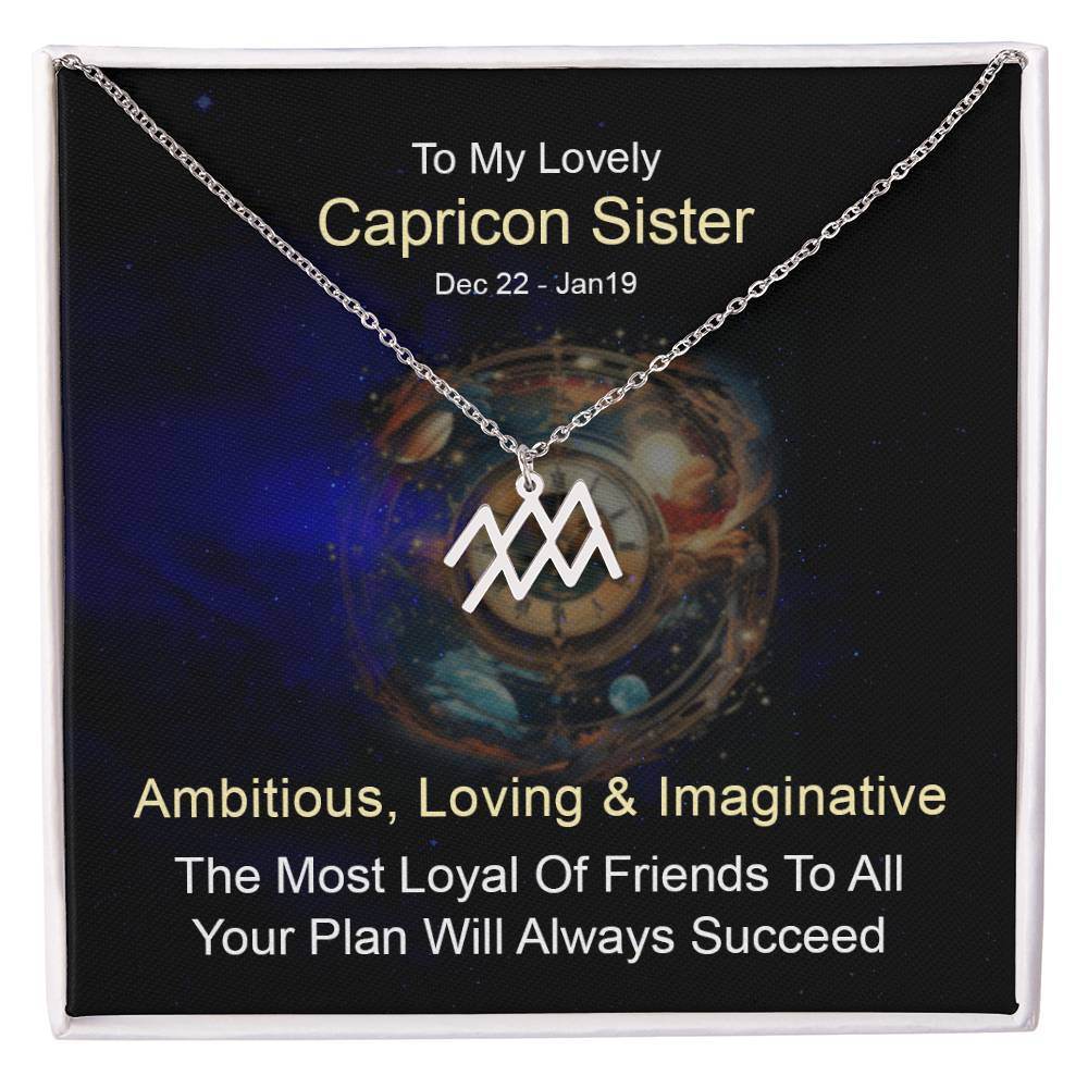 Horoscope Zodiac Sign Gold Plated or Stainless Steel Finish Pendant Necklace Jewelry for Sister- Women Gifts - Eshaarya