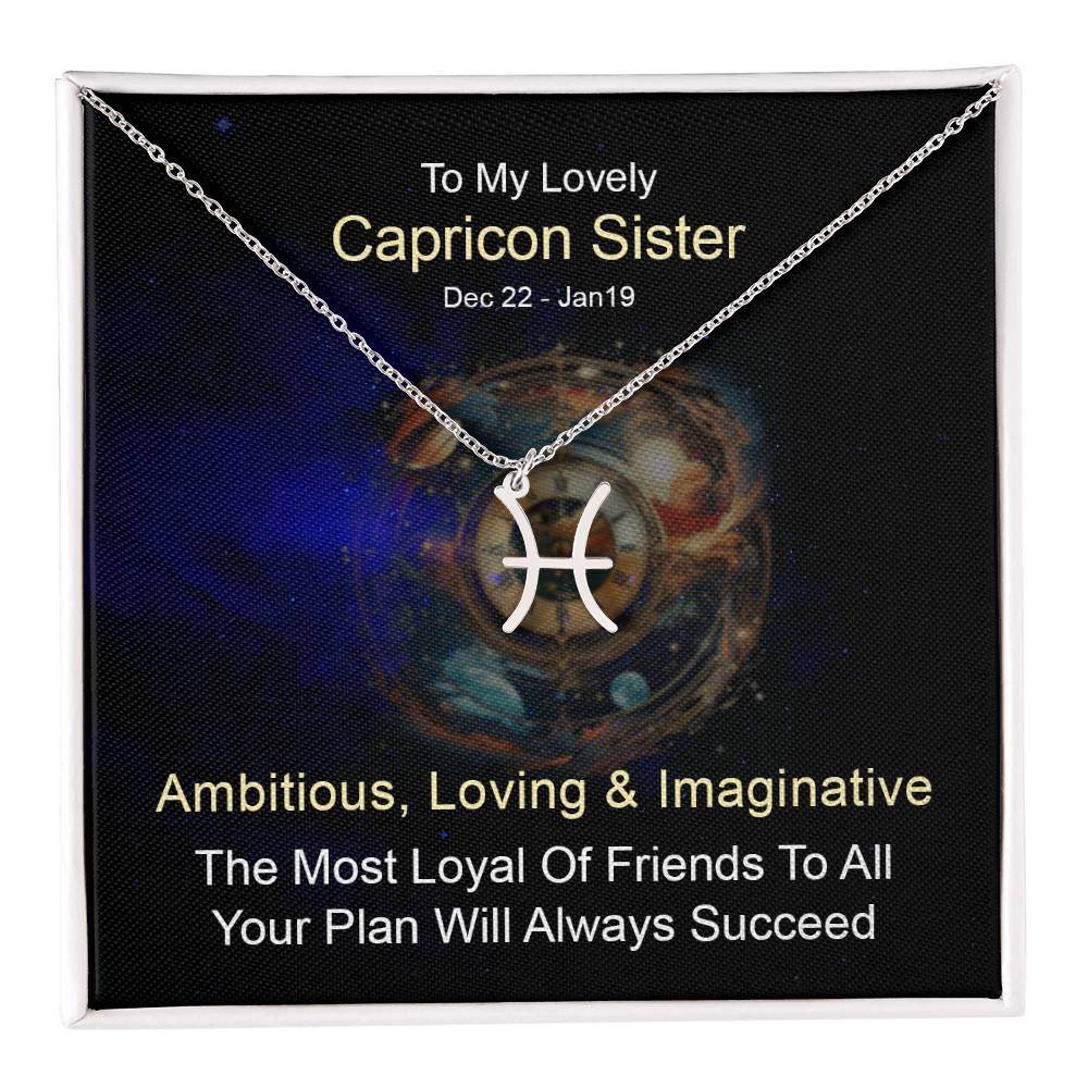Horoscope Zodiac Sign Gold Plated or Stainless Steel Finish Pendant Necklace Jewelry for Sister- Women Gifts - Eshaarya