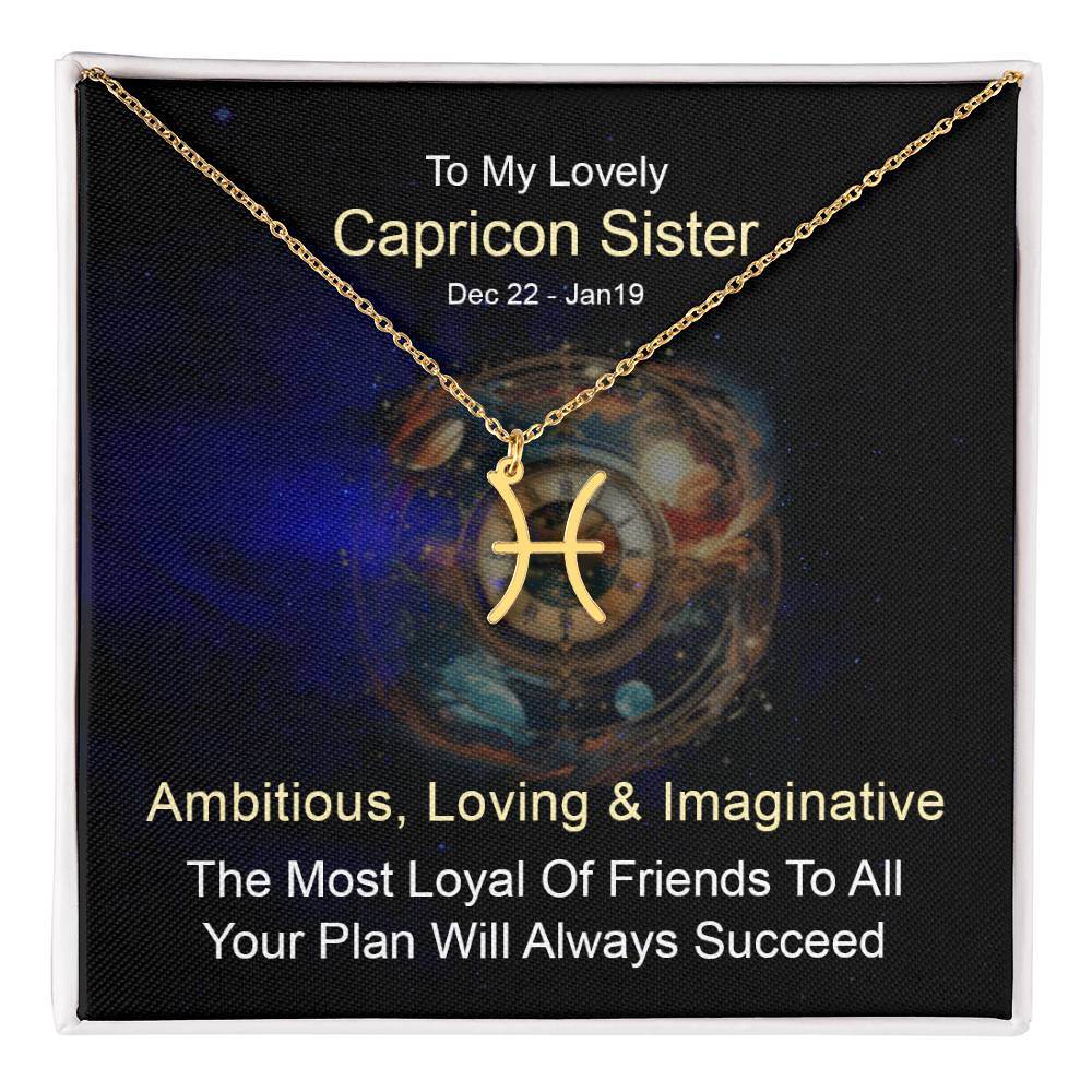 Horoscope Zodiac Sign Gold Plated or Stainless Steel Finish Pendant Necklace Jewelry for Sister- Women Gifts - Eshaarya