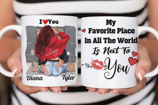 Personalized Romantic Mug – Affectionate Couple - Gift for Couples for Birthday and Anniversary