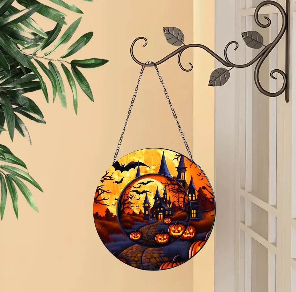 Halloween sun catcher ornament - Haunted House - Home Decor - Eshaarya