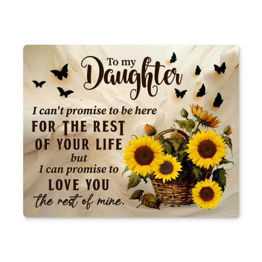 Wall Decor - Daughter Quotes- I can't Promise to be here