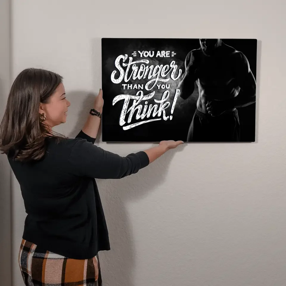 Wall Decor - Motivational Quote - You Are Stronger Than You Think