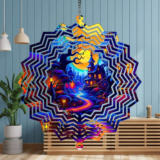 Wind Spinner - Haunted House Wind Spinner! | Halloween Gift | Halloween Home Decor - Eshaarya