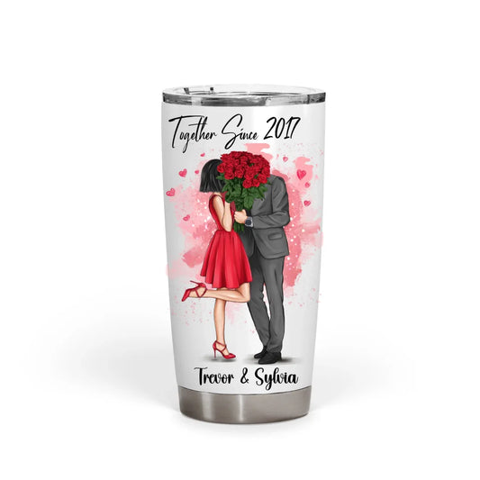 Personalized Love Couple Tumbler - Valentine Day Gift, Gift for Her, Gift For Couples, Anniversary Gift
