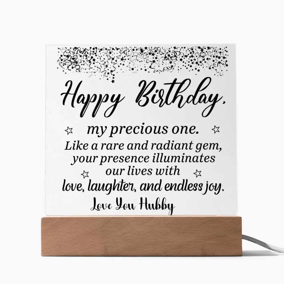 Happy Birthday Acrylic Plaque: A Keepsake That Glows with Love | Birthday Gift for Wife | Birthday Gift for Husband - Eshaarya