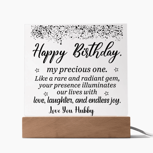 Happy Birthday Acrylic Plaque: A Keepsake That Glows with Love | Birthday Gift for Wife | Birthday Gift for Husband - Eshaarya