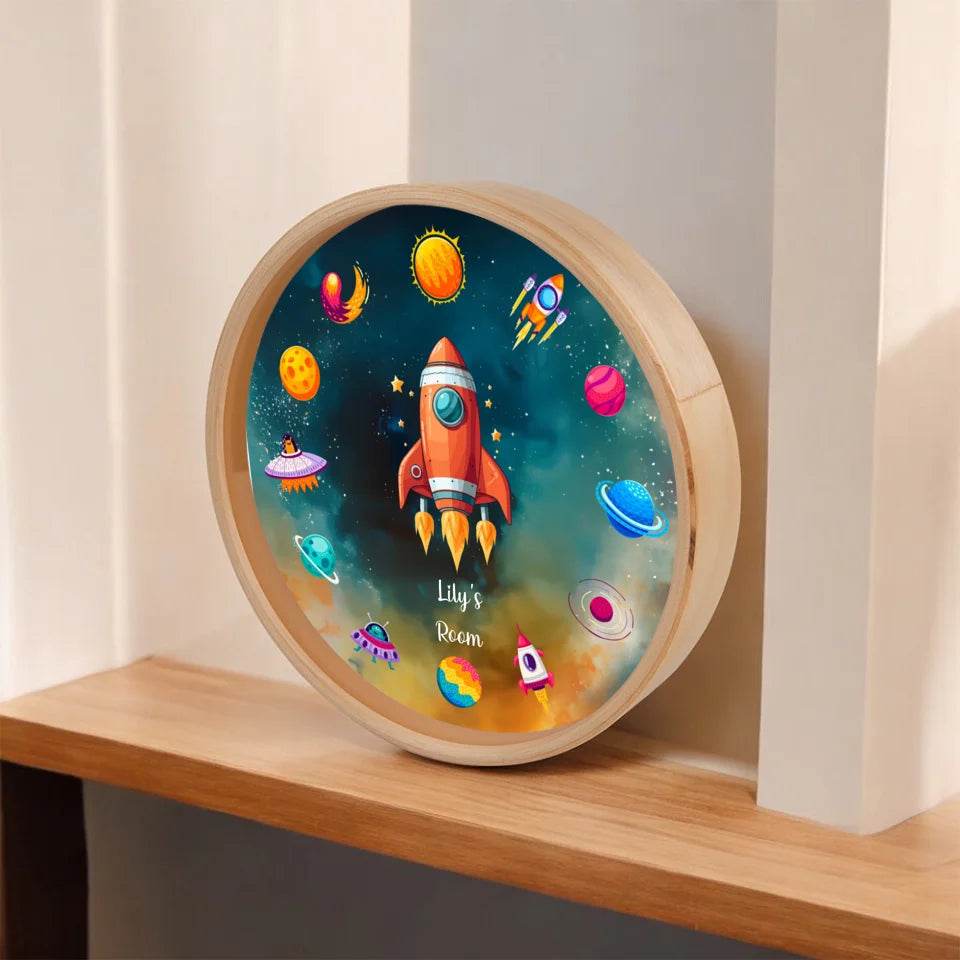 Cosmic Timekeeper: Universe-Themed Clock with Planetary Charm, Gift for Kids, Gift for Home, Home Decoration, Interior Ideas - Eshaarya