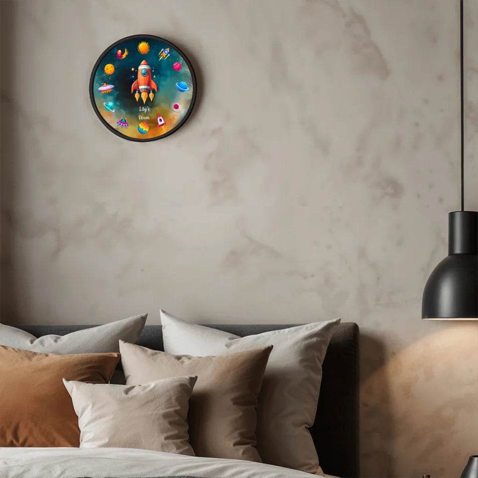 Cosmic Timekeeper: Universe-Themed Clock with Planetary Charm, Gift for Kids, Gift for Home, Home Decoration, Interior Ideas - Eshaarya