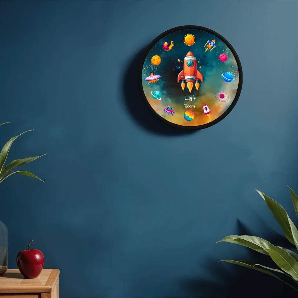 Cosmic Timekeeper: Universe-Themed Clock with Planetary Charm, Gift for Kids, Gift for Home, Home Decoration, Interior Ideas - Eshaarya