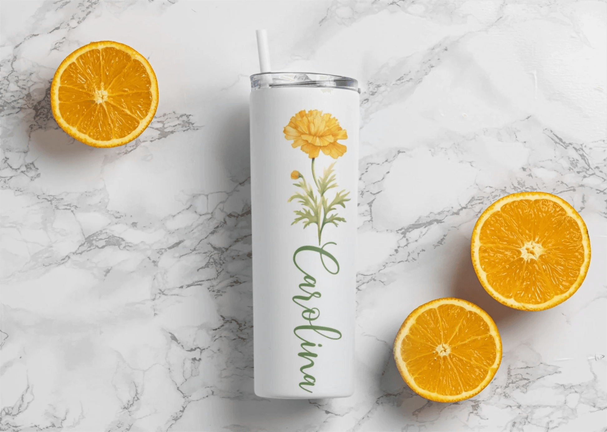 Custom Birth Flower Tumbler - Gift for Her, Bridesmaids, Mother's Day, and Birthdays - Eshaarya