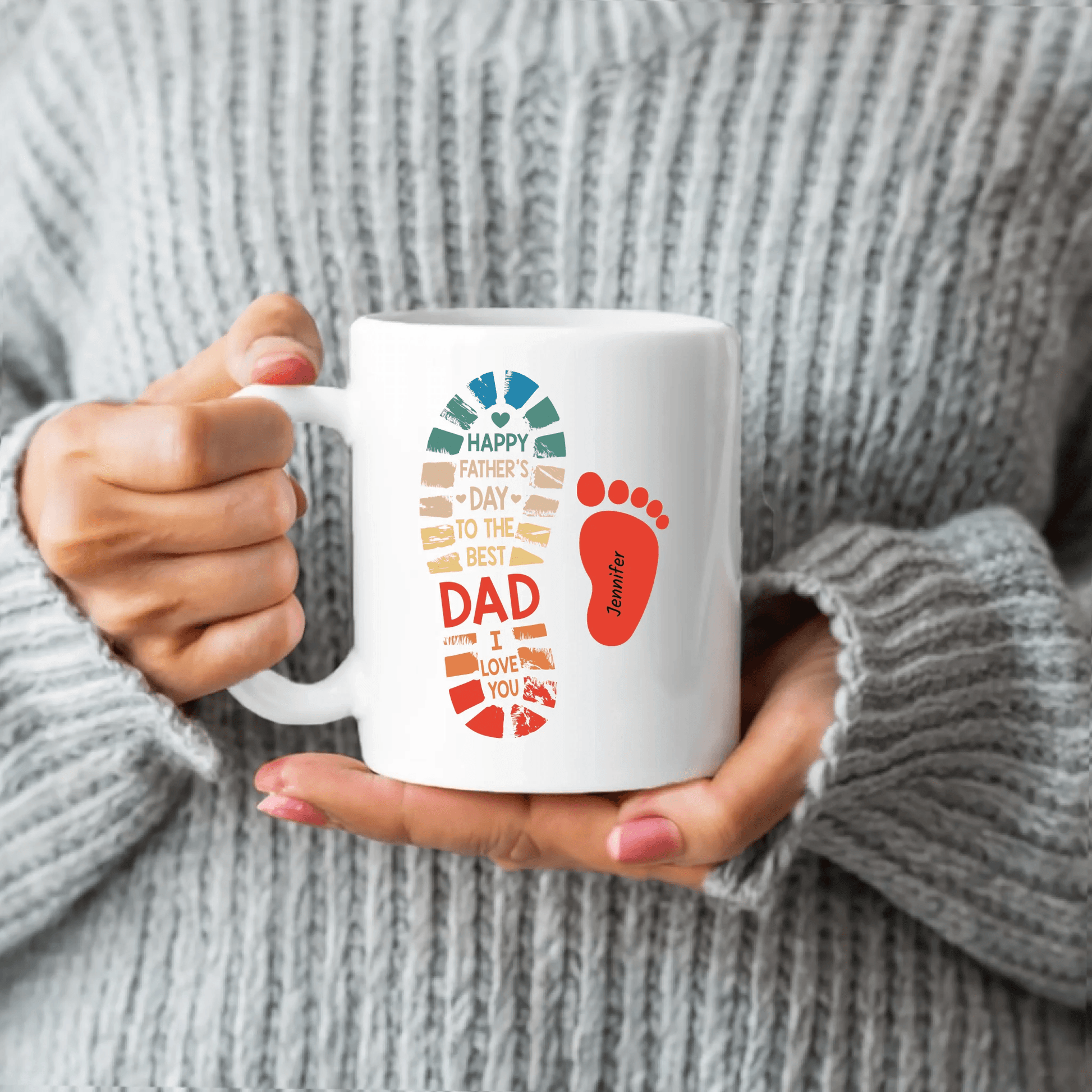 Custom Family Mug for Dad – Personalized with Father’s Name and Kids’ Names - Gift For Dad - Happy Father's Day Gift - Eshaarya