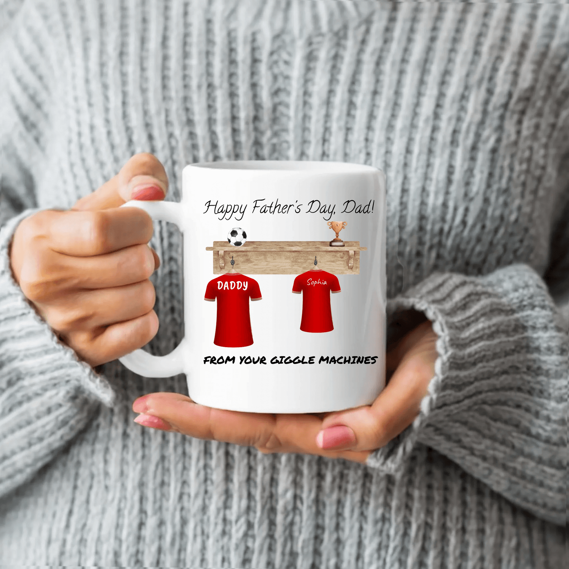 Personalized Mug For Fathers - Daddy's Dream Team - Eshaarya