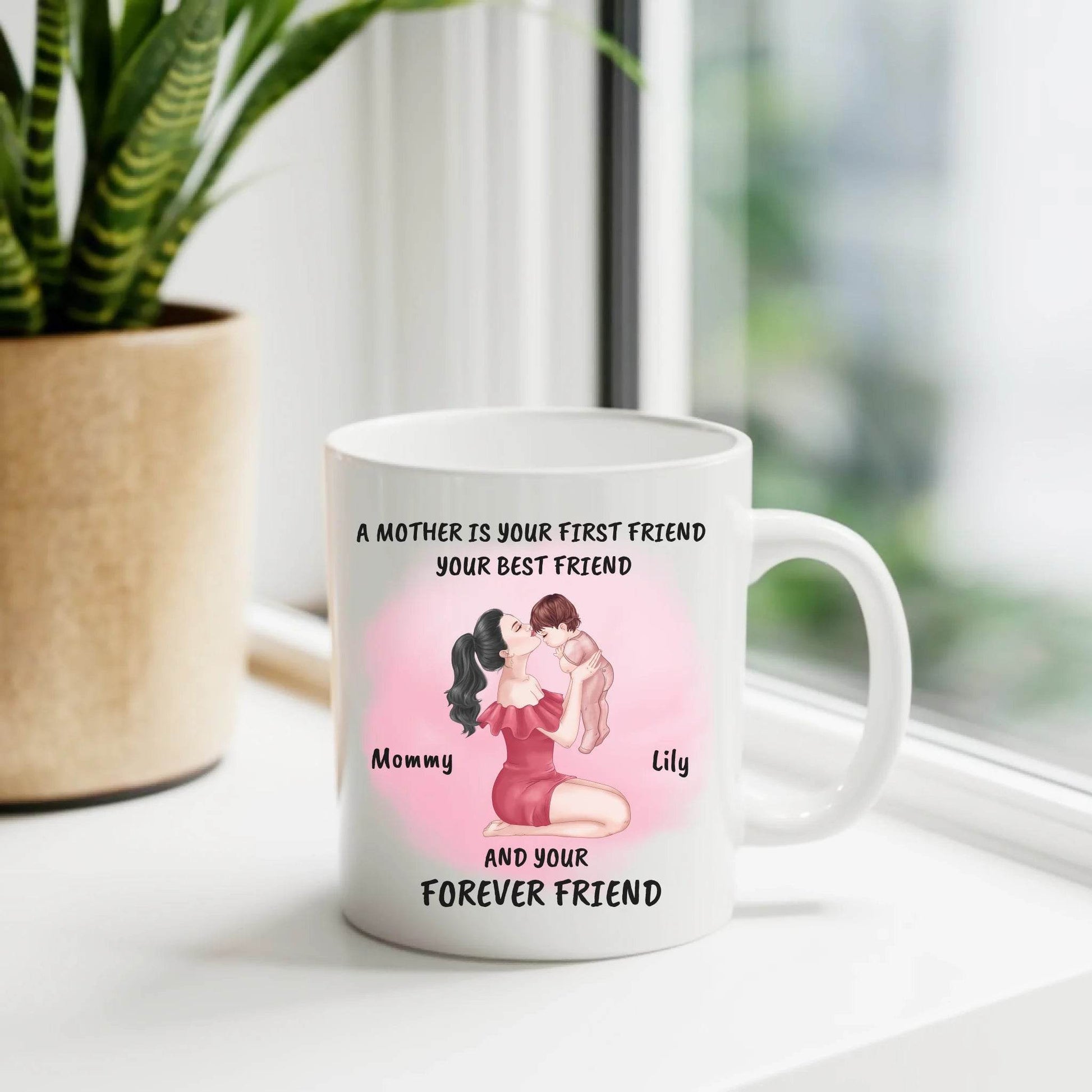 Personalized Mug for Mother and Baby - A Mother is your best friend | Mother's Day Gift - Eshaarya