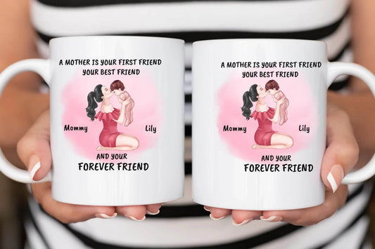 Personalized Mug for Mother and Baby - A Mother is your best friend | Mother's Day Gift - Eshaarya