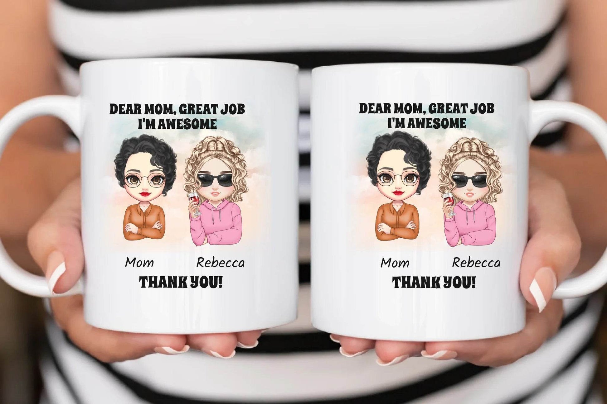 Personalized Mug for Mothers – Dear Mom, Great Job, We Are Awesome – Perfect Gift for Mother’s Day, Birthdays, and Appreciation - Eshaarya