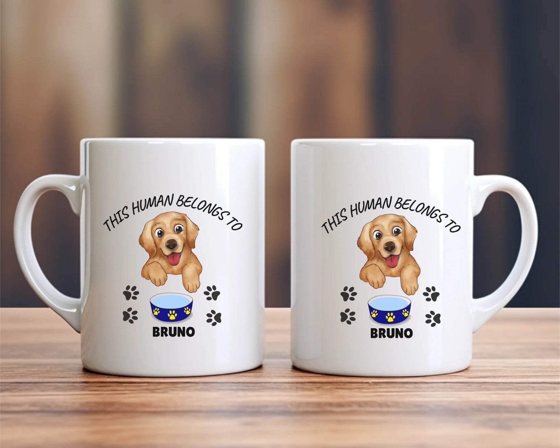 Personalized Dog Lover Mug – This Human Belongs to - Paw-some gift for Dog Lovers - Eshaarya