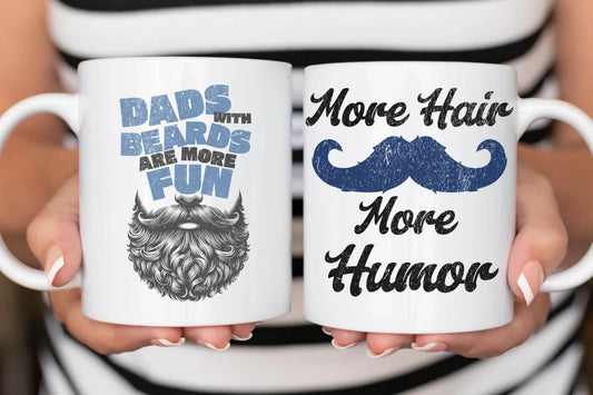 Dad with Beard Ceramic Mug – Perfect Gift for Father's Day or Dad's Birthday - Eshaarya